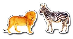 ClassPack Wild Animals Die Cut Stickers 25 Sheets